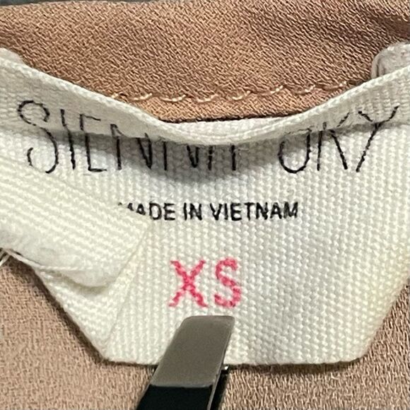 Sienna Sky Floral Print Jumpsuit Peach Purple Faux Wrap Sleeveless Belted XS - Picture 6 of 8